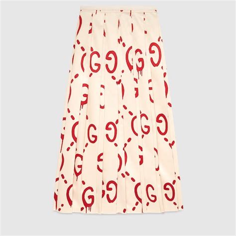 gucci womens skirt|Gucci swan skirt.